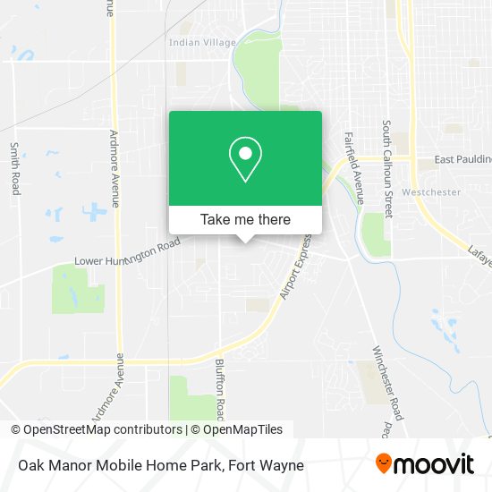 Oak Manor Mobile Home Park map