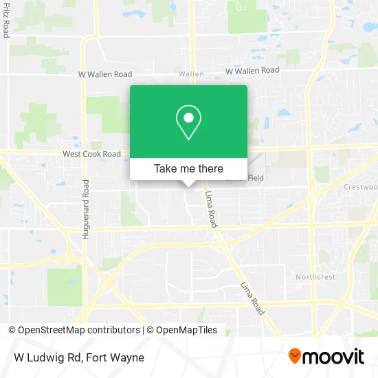 W Ludwig Rd map