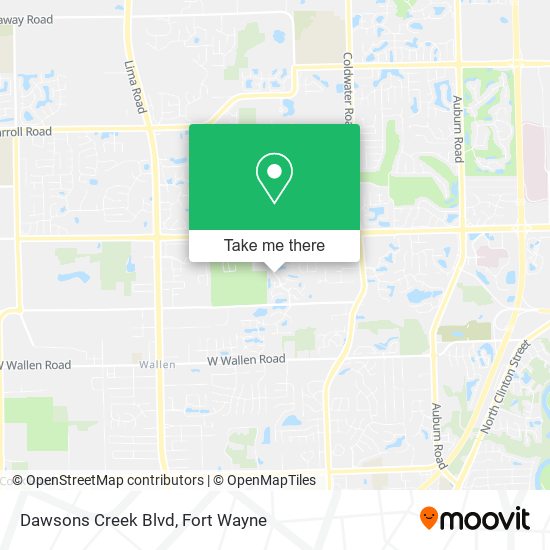 Dawsons Creek Blvd map