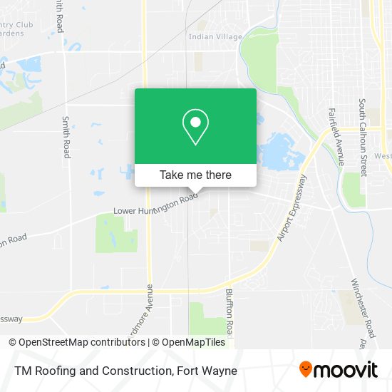 TM Roofing and Construction map