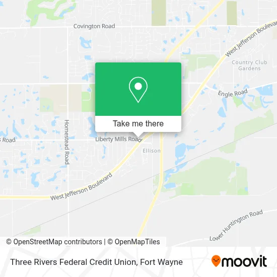 Three Rivers Federal Credit Union map