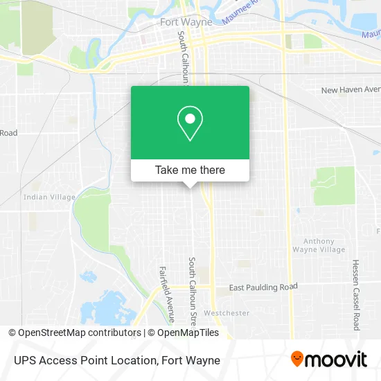 UPS Access Point Location map