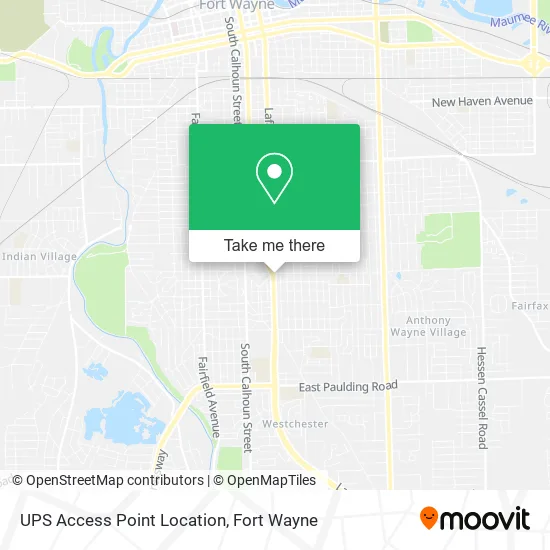 UPS Access Point Location map