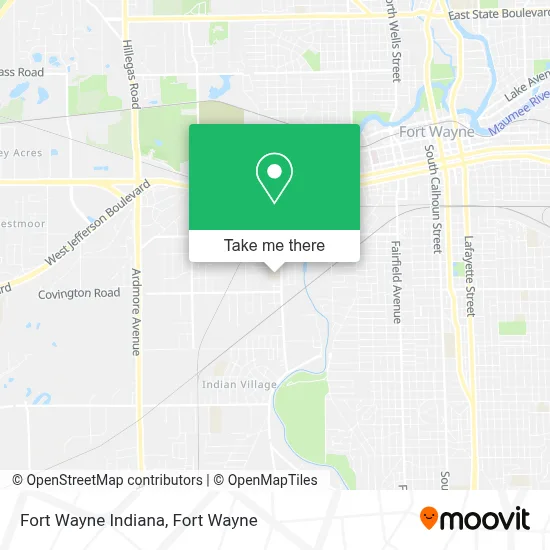 Fort Wayne Indiana map