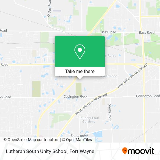 Mapa de Lutheran South Unity School