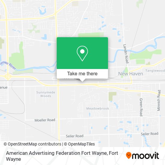 Mapa de American Advertising Federation Fort Wayne