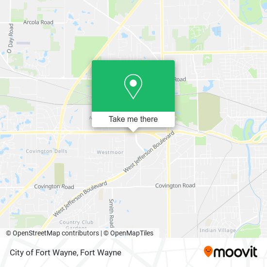 City of Fort Wayne map