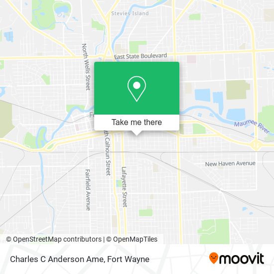Charles C Anderson Ame map