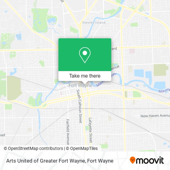 Arts United of Greater Fort Wayne map