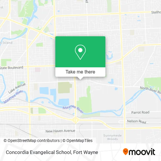 Mapa de Concordia Evangelical School