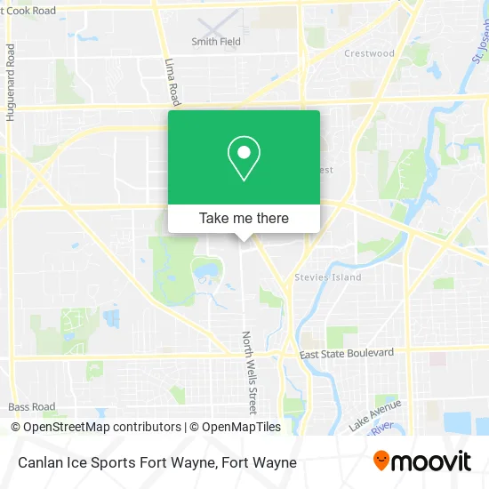 Canlan Ice Sports Fort Wayne map