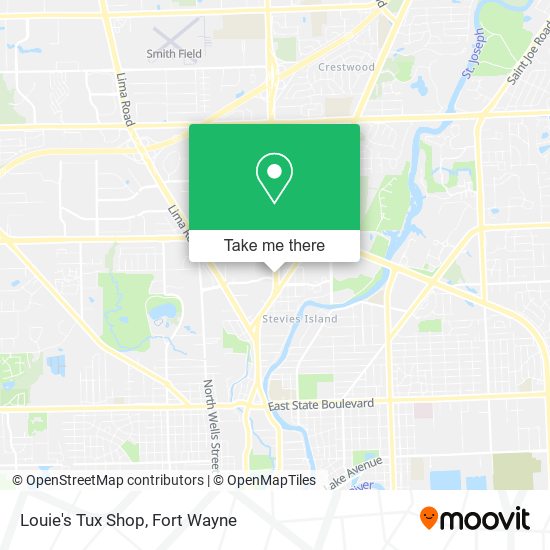 Mapa de Louie's Tux Shop