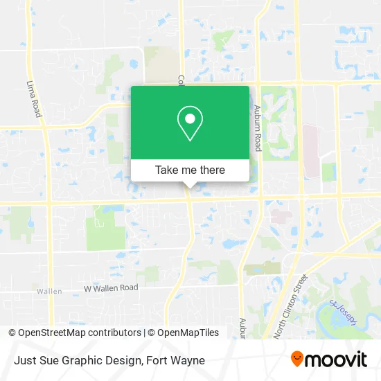 Just Sue Graphic Design map