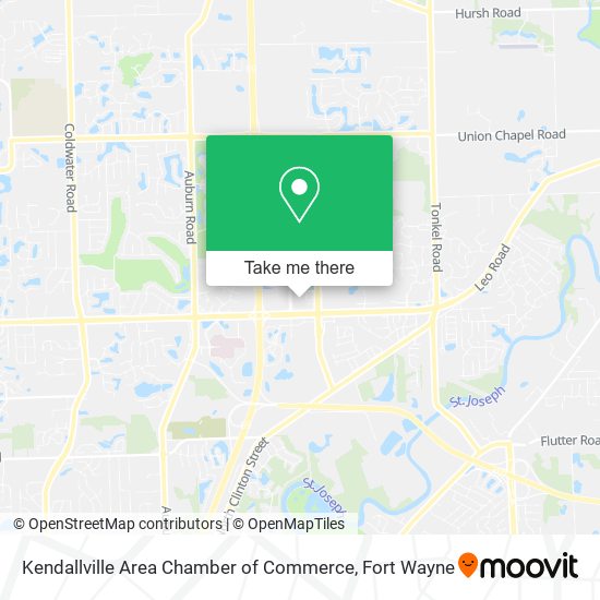 Mapa de Kendallville Area Chamber of Commerce