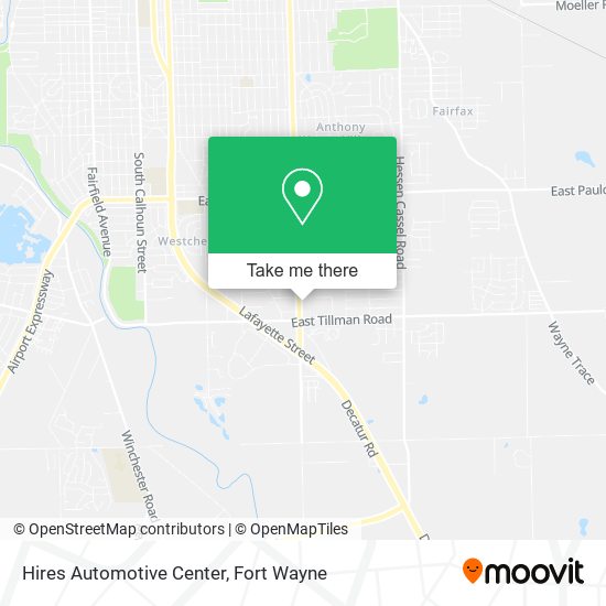 Hires Automotive Center map