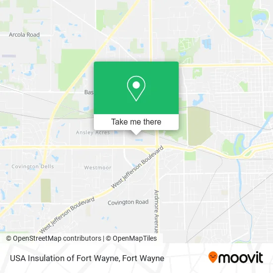 USA Insulation of Fort Wayne map