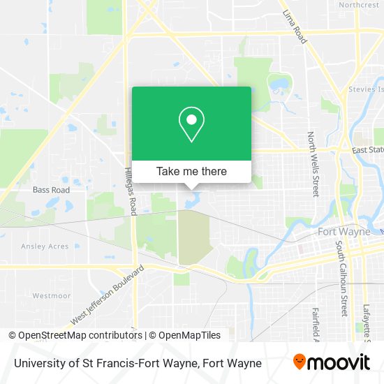 University of St Francis-Fort Wayne map