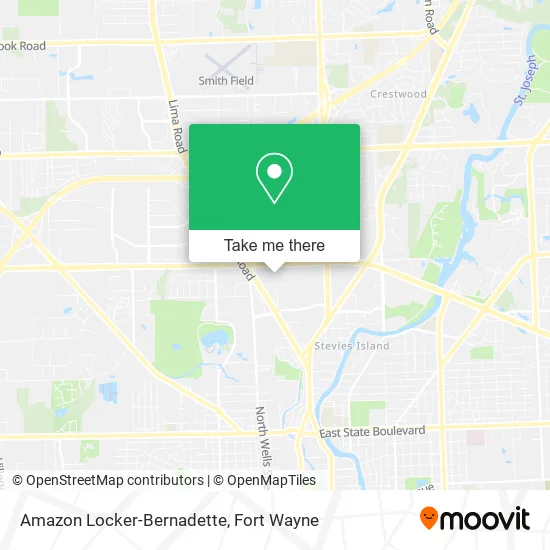 Amazon Locker-Bernadette map