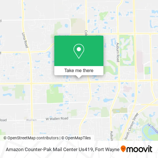 Amazon Counter-Pak Mail Center Us419 map