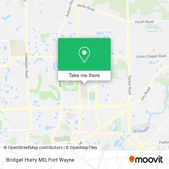 Bridget Hurry MD map