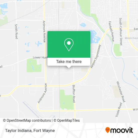 Taylor Indiana map