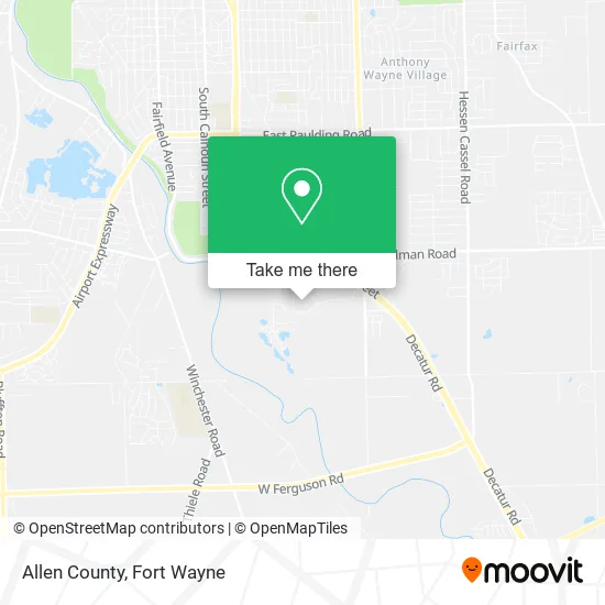 Mapa de Allen County