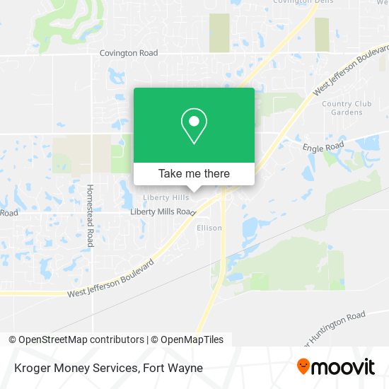 Mapa de Kroger Money Services