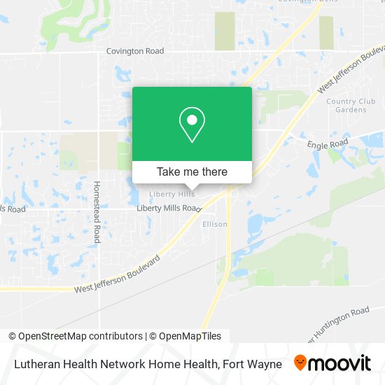 Lutheran Health Network Home Health map