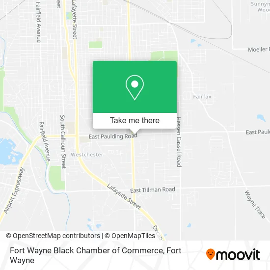 Fort Wayne Black Chamber of Commerce map