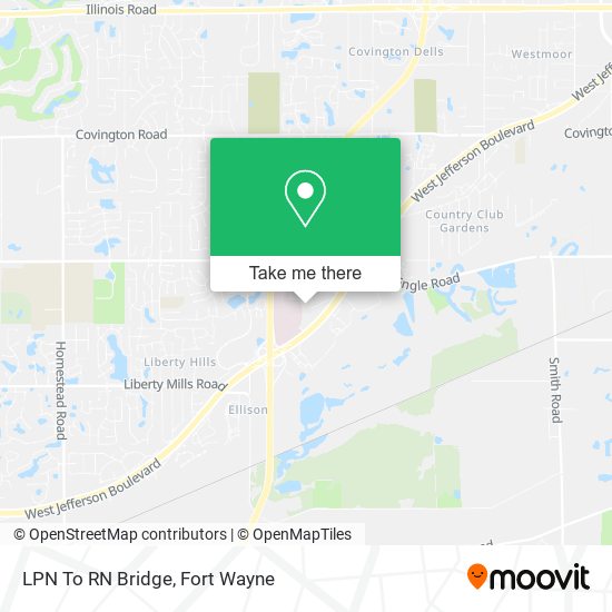 Mapa de LPN To RN Bridge