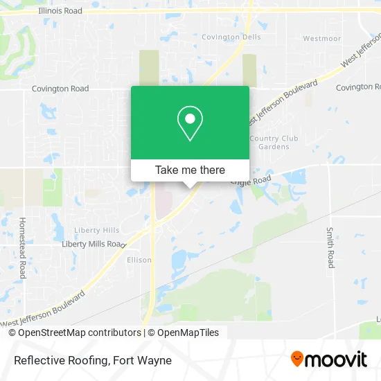 Reflective Roofing map