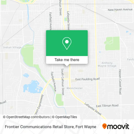 Frontier Communications Retail Store map