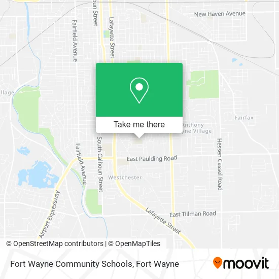 Fort Wayne Community Schools map