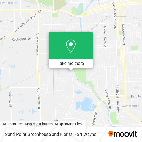 Sand Point Greenhouse and Florist map
