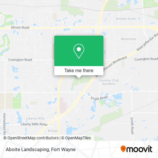 Aboite Landscaping map
