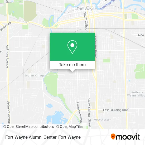 Fort Wayne Alumni Center map
