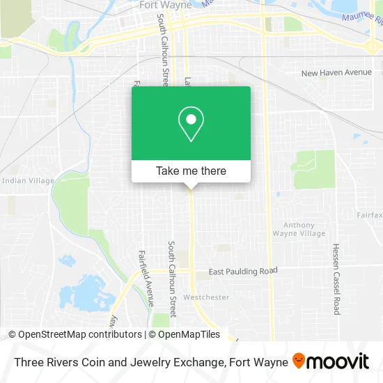 Three Rivers Coin and Jewelry Exchange map