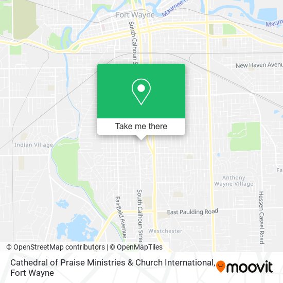Mapa de Cathedral of Praise Ministries & Church International