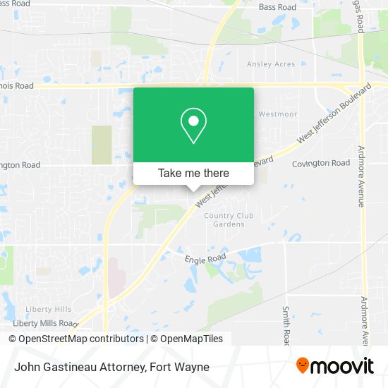John Gastineau Attorney map