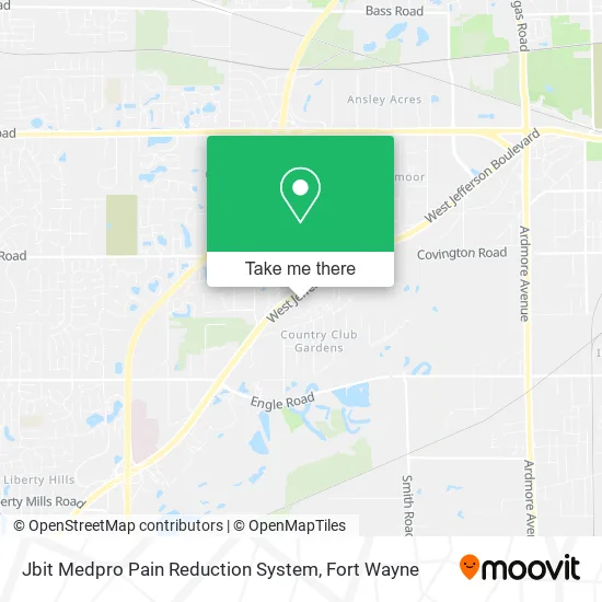 Mapa de Jbit Medpro Pain Reduction System