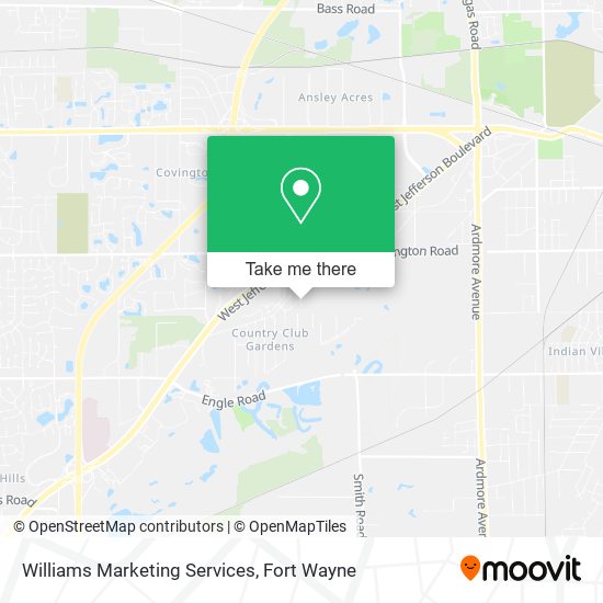 Williams Marketing Services map