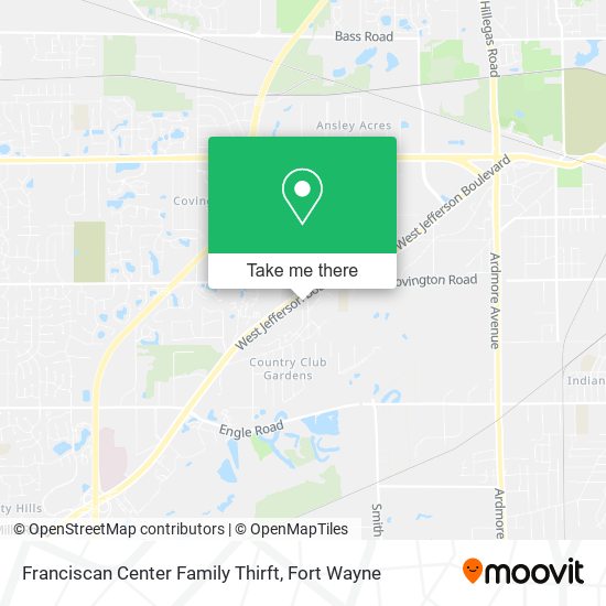 Franciscan Center Family Thirft map