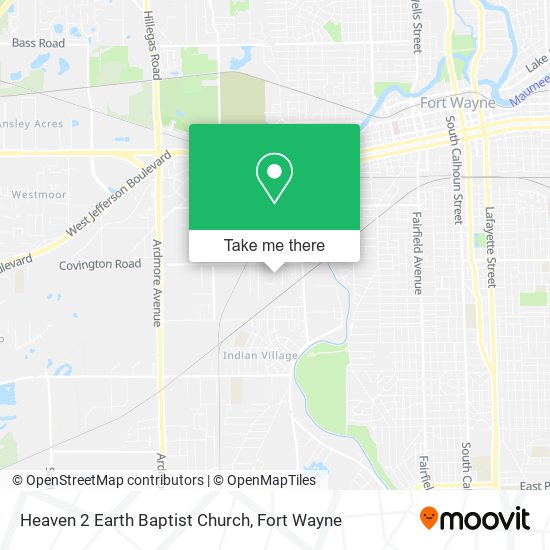 Heaven 2 Earth Baptist Church map