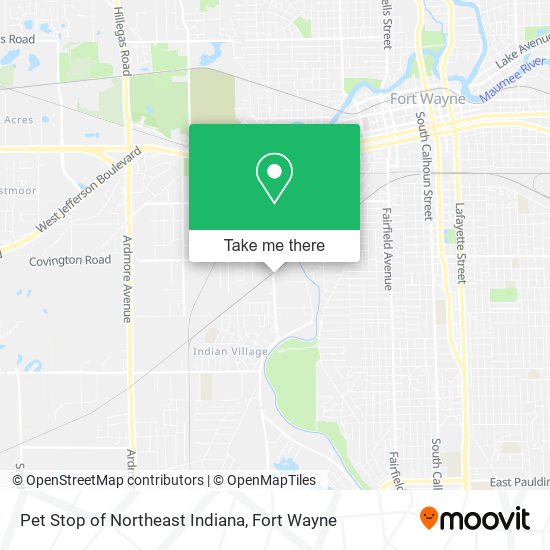 Pet Stop of Northeast Indiana map