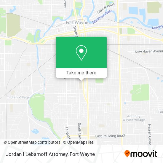 Jordan I Lebamoff Attorney map