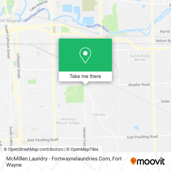 Mapa de McMillen Laundry - Fortwaynelaundries.Com