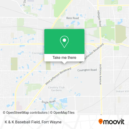 K & K Baseball Field map