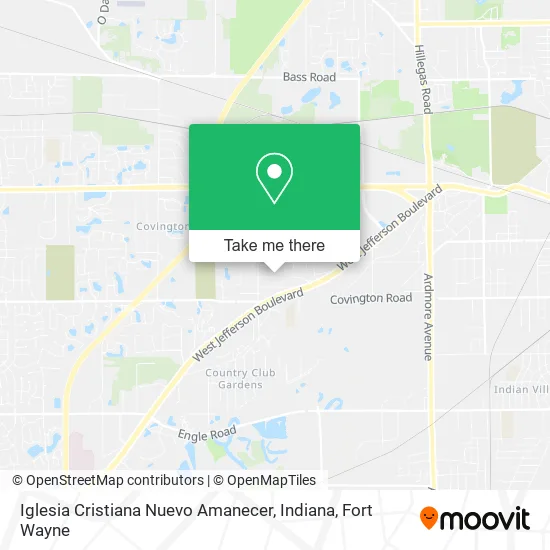 Mapa de Iglesia Cristiana Nuevo Amanecer, Indiana