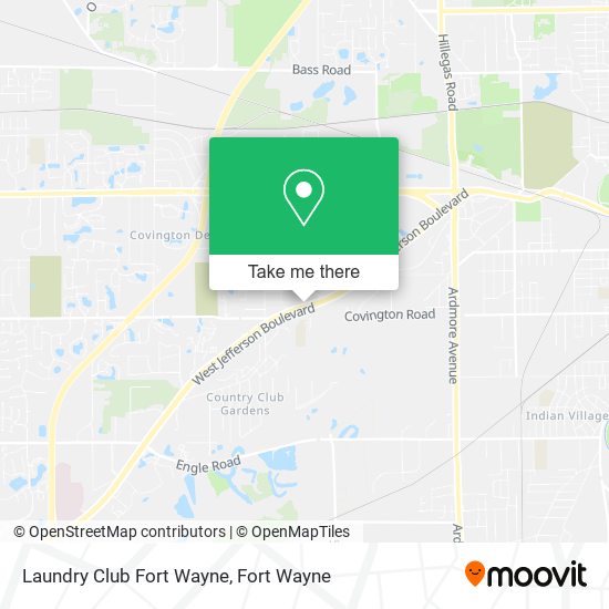 Laundry Club Fort Wayne map