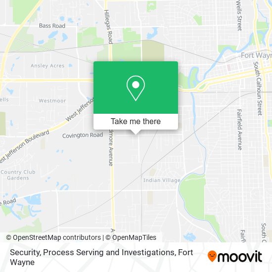 Mapa de Security, Process Serving and Investigations
